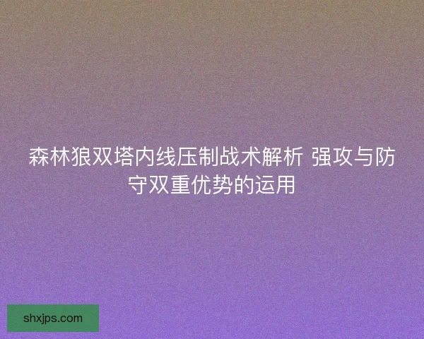 森林狼双塔内线压制战术解析 强攻与防守双重优势的运用